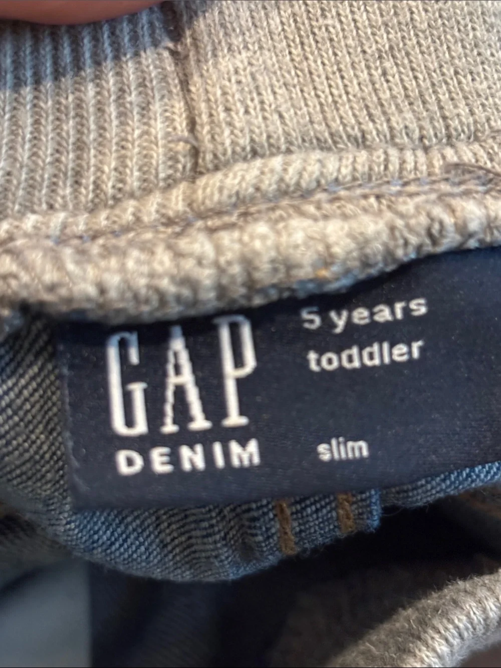 GAP Light Blue Kids Jeans with Gray Elastic Waistband